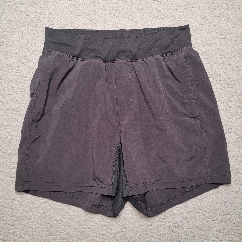 Lululemon Shorts Small Black T.H.E. Short Linerless‎ Running Athletic Gym M7Y66S